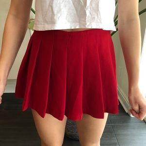 Red skort (short and skirt)